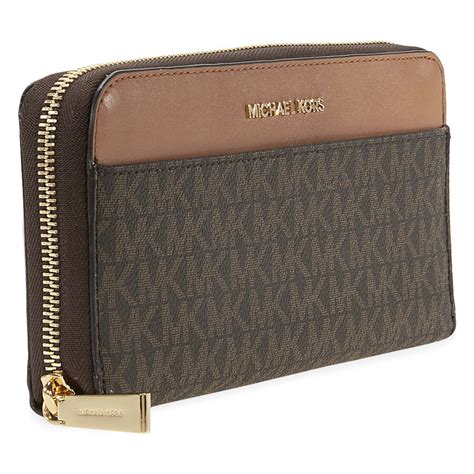 michael kors wallet white and brown|mk wallet brown.